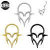 F136 Titanium Barbed Heart Shaped Nose Ring Ear Bone Stud Lip Stud Punk Style Body Piercing Jewelry