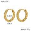 Versatile Fashion Exquisite Simple Daily Light Luxury Niche High-End Plain Hoop Titanium Steel Vacuum Electroplated Earrings