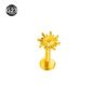 F136 Titanium Alloy Piercing Jewelry Sun, Flame, Ear Cartridge, Lip Studs, Vertical Labret, Threadless, Push in, Unisex, Dainty