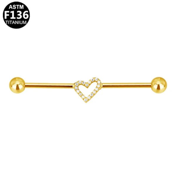 Fashionable Heart/Butterfly F136 Piercing Ear Bridge Trendy Titanium Alloy Male Female Universal Ear Studs
