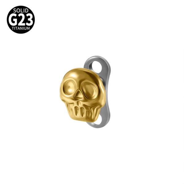 G23 Titanium Alloy Butterfly Skull Heart Piercing Studs Under-Skin Jewelry Skin Animal Snake Dolphin Bone Studs