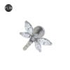 F136 Titanium Anchor Pendant Internal Thread Lip Stud Moon Maple Leaf Smiley Face Pendant Zircon Earring Lip Ring 0.9 Thread