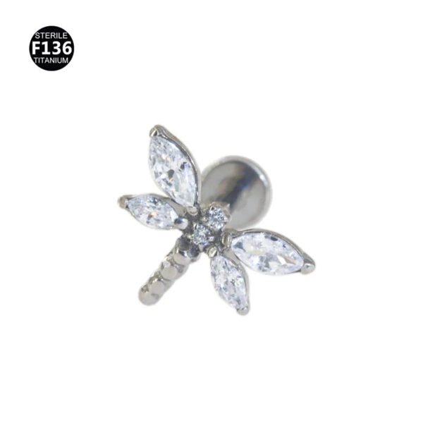 F136 Titanium Anchor Pendant Internal Thread Lip Stud Moon Maple Leaf Smiley Face Pendant Zircon Earring Lip Ring 0.9 Thread