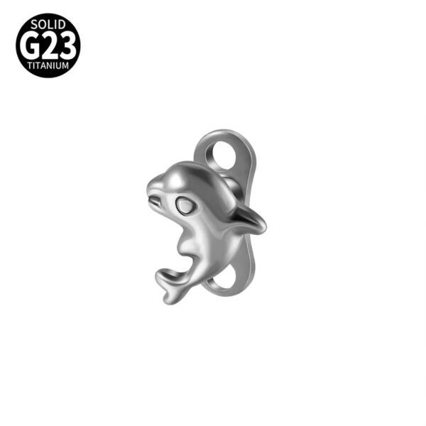 G23 Titanium Alloy Butterfly Skull Heart Piercing Studs Under-Skin Jewelry Skin Animal Snake Dolphin Bone Studs