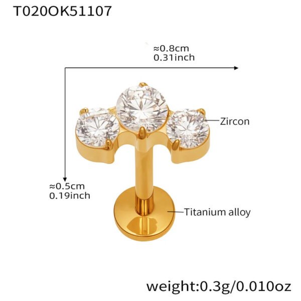 picture_a9ecdfd9-529e-41e1-a45c-01d6b08e559c(2) Satan's Child Piercing Mermaid Lip Stud Titanium Alloy Stud Sweet Cool Hot Girl Piercing Titanium Alloy Zircon Lip Ring Titanium Alloy Jewelry