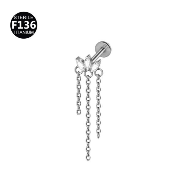 picture_abb9cdb2-05a6-4f90-94aa-944be64d1fd3(2) Titanium Alloy 0.9 Tooth Pendant Micro-Set Zircon Flat Bottom Rod Piercing Earrings Heart Star Studs Unisex Fashion Jewelry