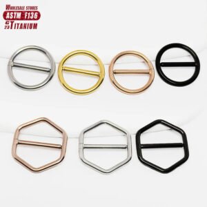 Implant Grade Titanium Nipple Bars – 14G Round & Hexagonal F136 Nipple Rings Unisex