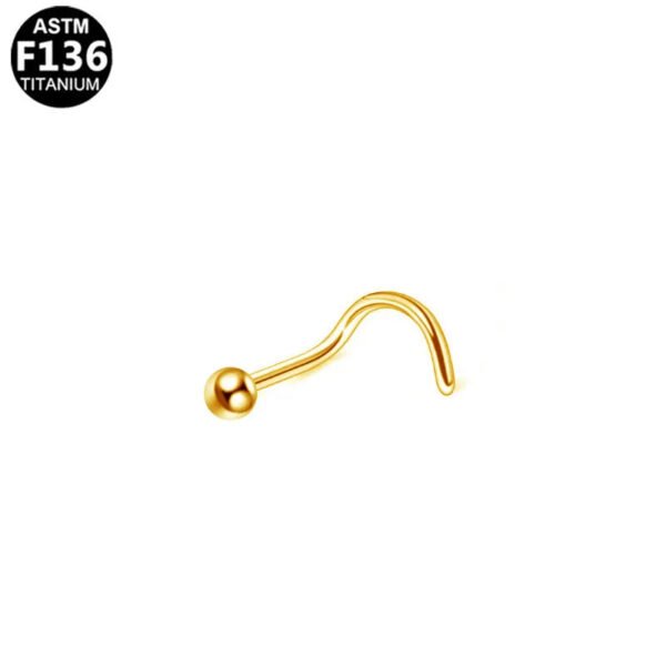Classic Titanium Alloy Nose Studs Zirconia S Rod Piercing Jewelry Style Ball Pattern Universal Plating