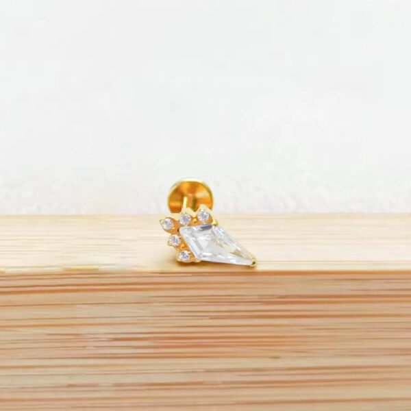 Fresh Titanium Alloy Piercing Jewelry Star Moon Butterfly Geometric Pattern Fashionable Unisex Lip Stud Ear Bone Stud