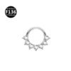 Titanium Alloy Double Layer Seamless Punk Zircon Nose Stud Round Earrings Piercing Jewelry For Men And Women