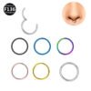 F136 Titanium Alloy Basic Style Hoop Nose Ring Jewelry Piercing Accessory Round Shape Fashionable Unisex Decorative Body Ornament