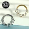 picture_b111a1c9-0a46-4bd4-82a3-159715400b1a(2) New Fashionable Titanium Nose Ring F136 Hollow Zircon Unisex Creative Nose Jewelry Geometric Pattern Wedding Birthday Party