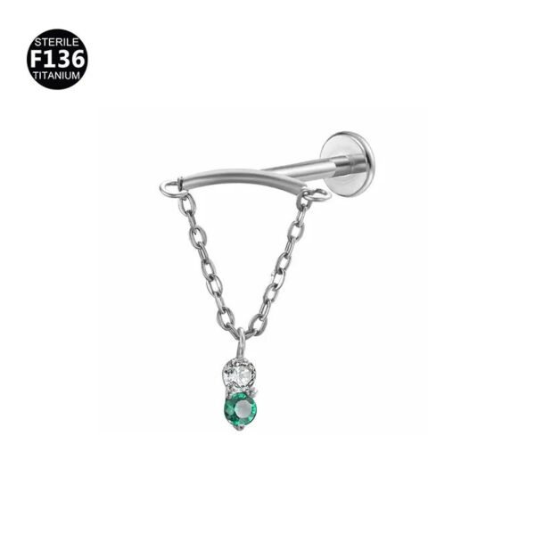 F136 Titanium, Alloy, Hidden Helix, Chain, Pendant, 0.9, Piercing Jewellery, Ear Cartridge, Stud, Lip, Vertical Labret, Flat Back, Drop, Earring, Unisex, Flower, Triangle.