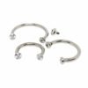16G Titanium Alloy C-Shape Ear Lip Nose Ring Horse Hoof Shaped Zirconia Bowl Human Piercing Jewelry Unisex Birthday And Festival
