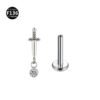 picture_b67b959f-2480-49cf-bb00-513eb90320f7(2) Titanium Alloy 0.9 Tooth Pendant Micro-Set Zircon Flat Bottom Rod Piercing Earrings Heart Star Studs Unisex Fashion Jewelry