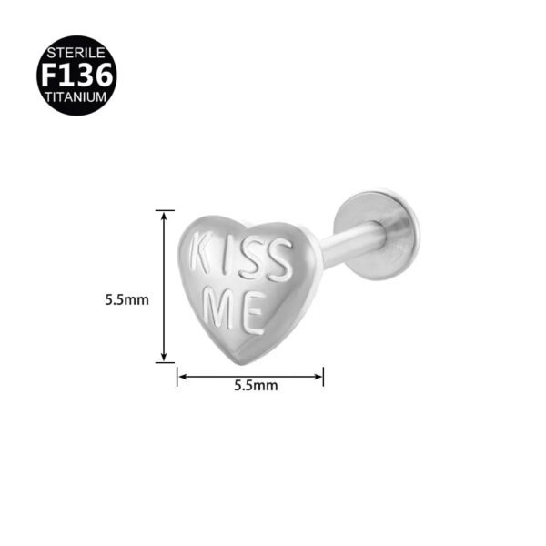 Fresh Titanium Alloy Piercing Jewelry Star Moon Butterfly Geometric Pattern Fashionable Unisex Lip Stud Ear Bone Stud