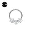 picture_b7196234-1536-46de-85ea-7742538a1fe9(2) Luxury Titanium Alloy Hexagonal Flower Nose Ring Ear Ring Body Piercing Jewelry Geometric Pattern Unisex Fashion Accessories