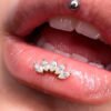 picture_b81b6da3-b049-4fe3-8b1b-9b08df356941(2) Satan's Child Piercing Mermaid Lip Stud Titanium Alloy Stud Sweet Cool Hot Girl Piercing Titanium Alloy Zircon Lip Ring Titanium Alloy Jewelry