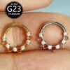 picture_b9cbefa3-7b88-42b4-b93a-972a6941128b(2) New Fashionable Titanium Nose Ring F136 Hollow Zircon Unisex Creative Nose Jewelry Geometric Pattern Wedding Birthday Party