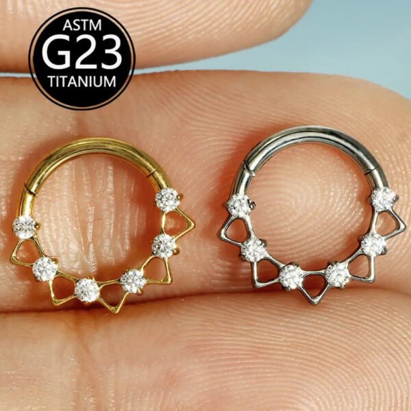 picture_b9cbefa3-7b88-42b4-b93a-972a6941128b(2) New Fashionable Titanium Nose Ring F136 Hollow Zircon Unisex Creative Nose Jewelry Geometric Pattern Wedding Birthday Party