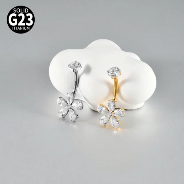 Titanium Metal Scorpion Bat Belly Button Piercing Belly Button Ring Zircon Cherry Multiple Horse Eye Flower Inner Tooth Belly Button Stud Body Piercing Jewelry Accessories