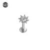 F136 Titanium Alloy Piercing Jewelry Sun, Flame, Ear Cartridge, Lip Studs, Vertical Labret, Threadless, Push in, Unisex, Dainty