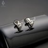 Unisex Titanium Steel Sheep Head Earrings Non-Fading Simple Design Threaded Earrings Suitable for Men and Women