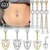 1 Piece Belly Rings Casual Cute Hawaiian Round G23 Titanium Zircon Polishing Plating Zircon PVD Coated 18K Gold Plated Belly Rings