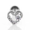 1Pcs G23 Titanium Alloy Heart Bee Star Zircon Lip Stud Ear Bone Stud Ear Stud Trendy Cartilage Piercing Jewelry
