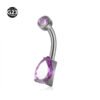 G23 Titanium, Inner, Tooth, Bend, Barbell, Navel, Bar, Colourful, Rhinestone, Belly Button, Waterdrop, Simple, Classic, Elegant.
