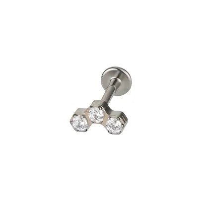 picture_c20541a7-0c6a-410b-aff9-f2b3a3c3e1dc(2) G23 Titanium Stud Earrings Set With Zirconia Plug Style Flat Bottom Lip Studs Titanium Alloy Lip Ring Piercing Jewelry