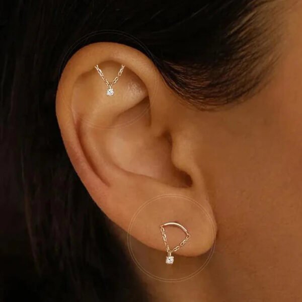 F136 Titanium, Alloy, Hidden Helix, Chain, Pendant, 0.9, Piercing Jewellery, Ear Cartridge, Stud, Lip, Vertical Labret, Flat Back, Drop, Earring, Unisex, Flower, Triangle.