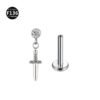 picture_c4f1550f-bed7-43af-b703-c99c843afa03(2) Titanium Alloy 0.9 Tooth Pendant Micro-Set Zircon Flat Bottom Rod Piercing Earrings Heart Star Studs Unisex Fashion Jewelry