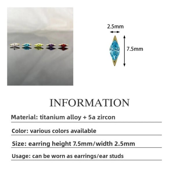 picture_c7305727-4d00-49ba-bd5c-049c9ef44507(2) Titanium Alloy Ear Studs Embedded With 5A Zirconia G23 Titanium Lip Studs Spiral Ear Bone Studs Unisex Body Piercing Jewelry