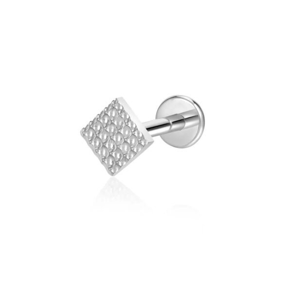 Handmade, F136 Titanium Alloy, Earring Body Piercing, Ear, Cartilage, Helix, Ring, Square, Classy, Elegant.