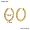Versatile Fashion Exquisite Simple Daily Light Luxury Niche High-End Plain Hoop Titanium Steel Vacuum Electroplated Earrings