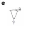 F136 Titanium, Alloy, Hidden Helix, Chain, Pendant, 0.9, Piercing Jewellery, Ear Cartridge, Stud, Lip, Vertical Labret, Flat Back, Drop, Earring, Unisex, Flower, Triangle.