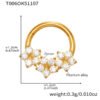 picture_c8c47a3d-55d4-4f9a-84b6-d517f5809c8a(2) Satan's Child Piercing Mermaid Titanium Alloy Zircon Nose Stud Gold-Plated Geometric Water Drop Heart-Shaped Sweet Cool Hot Girl Piercing Nose Ring Seamless Ring