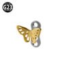 G23 Titanium Alloy Butterfly Skull Heart Piercing Studs Under-Skin Jewelry Skin Animal Snake Dolphin Bone Studs