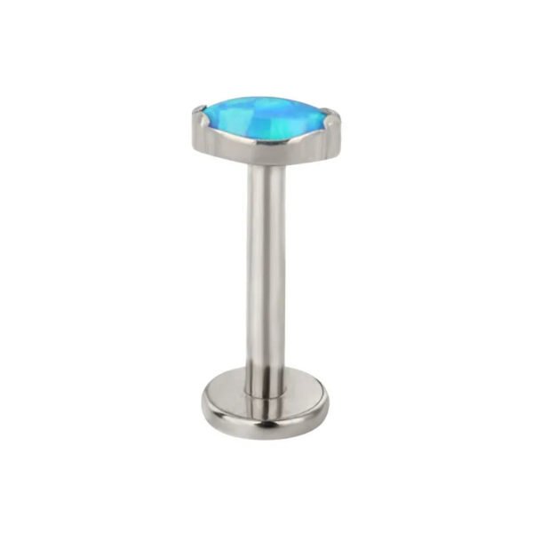 G23 Titanium Horse Ear, Cartridge, Lip, Stud, Geometric, Dainty, Zirconia, Colourful, Simple, Elegant, Vertical Labret, Internal Screw,