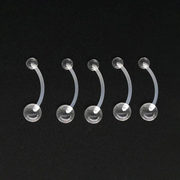 Hypoallergenic, Acrylic, Invisible, Lip, Ring, Belly Button, Navel, Tongue, Stud, Bar, Soft Rod, Horse Shoe, Ring, Eyebrow, Save, Piercing, Pregnancy, MRI scan.