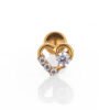 1Pcs G23 Titanium Alloy Heart Bee Star Zircon Lip Stud Ear Bone Stud Ear Stud Trendy Cartilage Piercing Jewelry