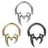 Titanium Alloy Zircon Moon Ring Ear Bone Ring Piercing Seamless Hoop Unisex Tooth Shaped Nose Ring Earring For Wedding Birthday Party Festival