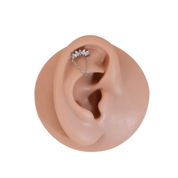 F136 Titanium Alloy, Flat back, Ear, Stud, Dangle, Chain, Earring, Helix, Internal Thread.