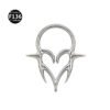 Titanium Alloy F136 Nose Ring Ear Cuff Piercing Jewelry Golden Butterfly Wings Crown Design Sparkling Unisex Geometric Pattern