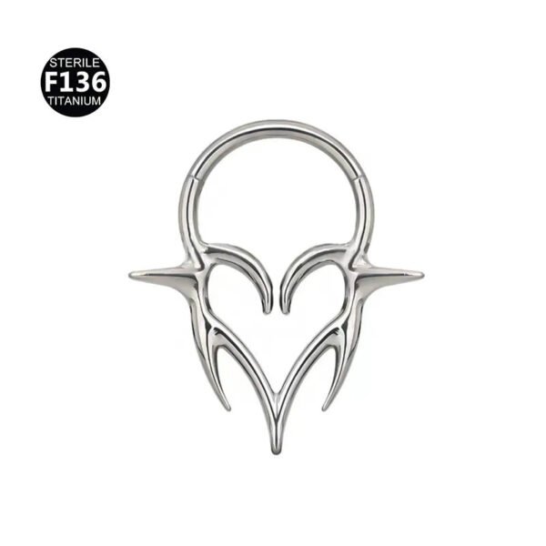 Titanium Alloy F136 Nose Ring Ear Cuff Piercing Jewelry Golden Butterfly Wings Crown Design Sparkling Unisex Geometric Pattern