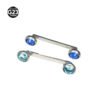 Titanium F136 Czech Drill Straight Angle Pin Double Headed Clavicle Staple Piercing Geometric Pattern Unisex