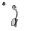 G23 Titanium, Inner, Tooth, Bend, Barbell, Navel, Bar, Colourful, Rhinestone, Belly Button, Waterdrop, Simple, Classic, Elegant.