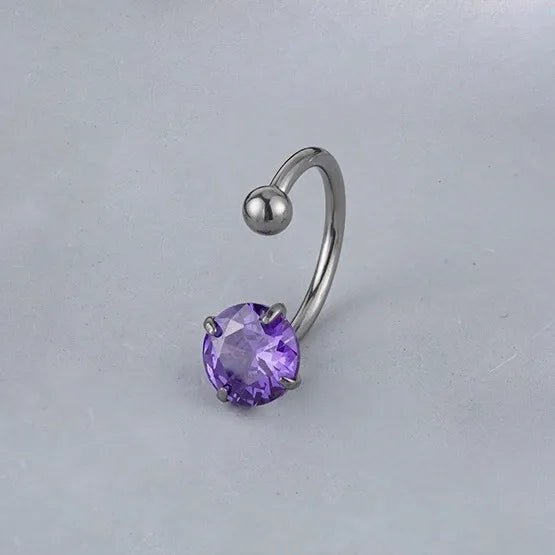 G23 Titanium Lip Studs 5A Grade Zircon C-Shaped Cochlea Screw F136 Internal Thread Horse Hoof Ring Nose Ring C Ring U-Shaped Lip Ring