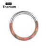 G23 Titanium Nose Ring New Style Australian Opal 6/8/10/12mm Unisex Geometric Pattern Wedding Birthday Party Punk Style Jewelry